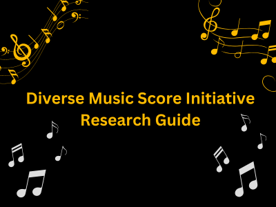 graphic with music notes for Diversity Music Score Initiative