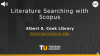 Images that says Literature Searching with Scopus